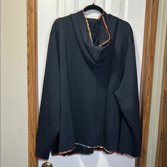 BloomChic Red and Blue Utility Jacket with Hood - Picture 8 of 8